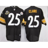 nike nfl jerseys pittsburgh steelers #25 clark black(Elite 80 anniversary patch)