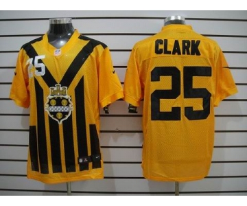 nike nfl jerseys pittsburgh steelers #25 clark throwback yellow-black 1933