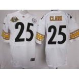 nike nfl jerseys pittsburgh steelers #25 clark white(Elite 80 anniversary patch)