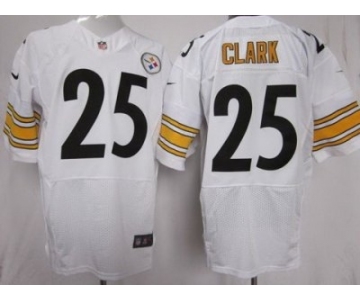 nike nfl jerseys pittsburgh steelers #25 clark white[Elite]