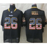 nike nfl jerseys pittsburgh steelers #26 bell black[Elite USA flag fashion][bell]