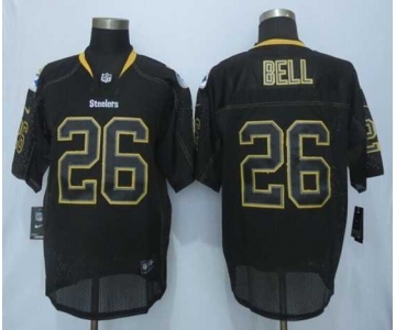 nike nfl jerseys pittsburgh steelers #26 bell black[Elite lights out][bell]