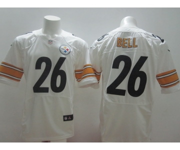 nike nfl jerseys pittsburgh steelers #26 bell white[Elite]