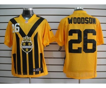 nike nfl jerseys pittsburgh steelers #26 woodson throwback yellow-black 1933