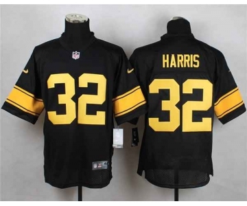 nike nfl jerseys pittsburgh steelers #32 franco harris black[Elite][number golden]