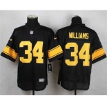 nike nfl jerseys pittsburgh steelers #34 williams black[Elite][number golden][williams]