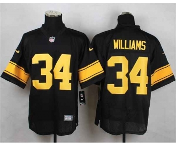 nike nfl jerseys pittsburgh steelers #34 williams black[Elite][number golden][williams]