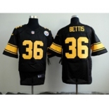 nike nfl jerseys pittsburgh steelers #36 bettis white[Elite][number golden]