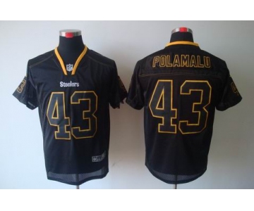 nike nfl jerseys pittsburgh steelers #43 polamalu black[Elite lights out]