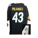 nike nfl jerseys pittsburgh steelers #43 polamalu black[Elite signature]