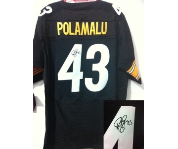 nike nfl jerseys pittsburgh steelers #43 polamalu black[Elite signature]