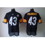 nike nfl jerseys pittsburgh steelers #43 polamalu black[elite]