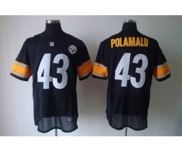 nike nfl jerseys pittsburgh steelers #43 polamalu black[elite]