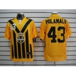 nike nfl jerseys pittsburgh steelers #43 polamalu throwback yellow-black 1933