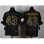 nike nfl jerseys pittsburgh steelers #43 troy polamalu black[Elite gold lettering fashion]