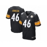 nike nfl jerseys pittsburgh steelers #46 will johnson black(Elite)