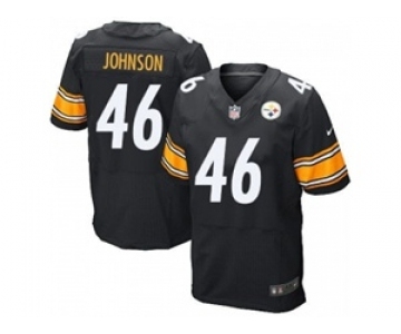 nike nfl jerseys pittsburgh steelers #46 will johnson black(Elite)