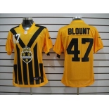 nike nfl jerseys pittsburgh steelers #47 blount throwback yellow-black 1933