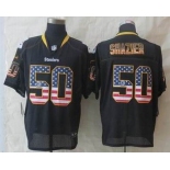 nike nfl jerseys pittsburgh steelers #50 shazier black[Elite USA flag fashion]