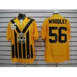 nike nfl jerseys pittsburgh steelers #56 woodley throwback yellow-black 1933