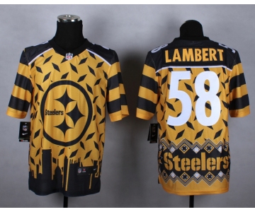 nike nfl jerseys pittsburgh steelers #58 lambert [Elite Style Noble Fashion]