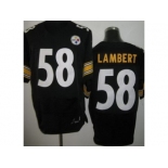 nike nfl jerseys pittsburgh steelers #58 lambert black[Elite]