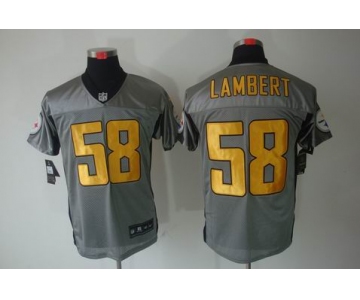 nike nfl jerseys pittsburgh steelers #58 lambert grey[Elite shadow]