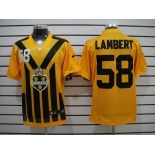 nike nfl jerseys pittsburgh steelers #58 lambert throwback yellow-black 1933