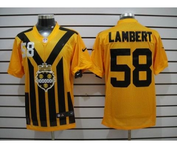 nike nfl jerseys pittsburgh steelers #58 lambert throwback yellow-black 1933