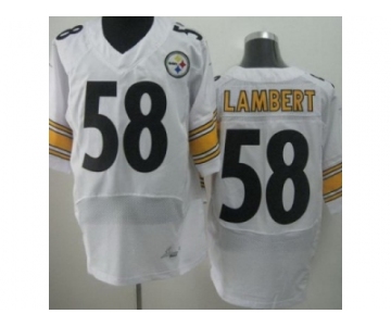 nike nfl jerseys pittsburgh steelers #58 lambert white[Elite]