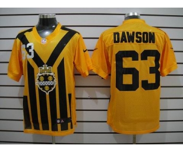 nike nfl jerseys pittsburgh steelers #63 dawson throwback yellow-black 1933