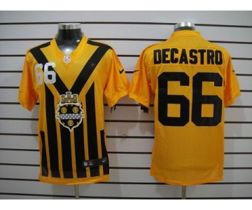 nike nfl jerseys pittsburgh steelers #66 decastro throwback yellow-black 1933