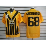 nike nfl jerseys pittsburgh steelers #68 greenwood throwback yellow-black 1933