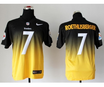 nike nfl jerseys pittsburgh steelers #7 ben roethlisberger black-gold[Elite drift fashion][second version]