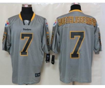 nike nfl jerseys pittsburgh steelers #7 roethlisberger grey[Elite lights out]