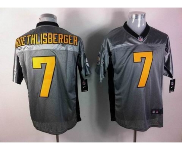 nike nfl jerseys pittsburgh steelers #7 roethlisberger grey[Elite shadow]