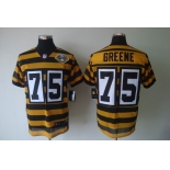 nike nfl jerseys pittsburgh steelers #75 greene throwback yellow-black(team 80 anniversary)