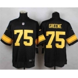 nike nfl jerseys pittsburgh steelers #75 joe greene black[Elite][number golden]