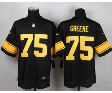 nike nfl jerseys pittsburgh steelers #75 joe greene black[Elite][number golden]