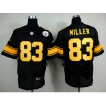 nike nfl jerseys pittsburgh steelers #83 miller black[Elite yellow number]