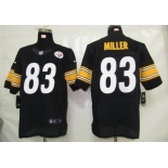 nike nfl jerseys pittsburgh steelers #83 miller black[elite]