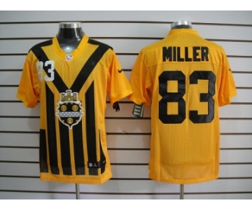 nike nfl jerseys pittsburgh steelers #83 miller throwback yellow-black 1933