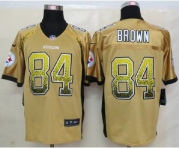 nike nfl jerseys pittsburgh steelers #84 antonio brown gold[Elite drift fashion]