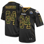 nike nfl jerseys pittsburgh steelers #84 brown black[camo fashion Elite 50th Patch]