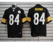 nike nfl jerseys pittsburgh steelers #84 brown black[elite]