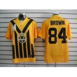 nike nfl jerseys pittsburgh steelers #84 brown throwback yellow-black 1933