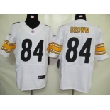 nike nfl jerseys pittsburgh steelers #84 brown white[elite]