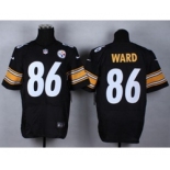 nike nfl jerseys pittsburgh steelers #86 ward black[Elite]