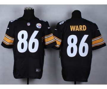 nike nfl jerseys pittsburgh steelers #86 ward black[Elite]