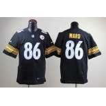 nike nfl jerseys pittsburgh steelers #86 ward black[elite]